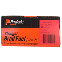 Paslode Impulse ND Straight Brad 62mm x 2mm with Gas Stainless Steel B20669 2000 Pack