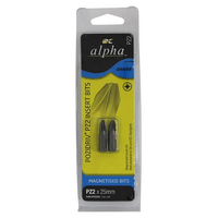 Alpha Pozi Insert Bit 1 x 25mm (Card of 2)