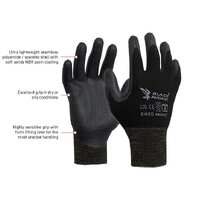 BLACK HAWK Glove, Black polyamide with black foam nitrile coating Size 10(XL) E420