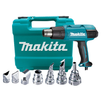 Makita Variable Temperature Heat Gun Kit With LCD Display And Nozzle Sets And Tool Case 2000W