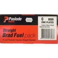 Paslode Impulse C Straight Brad 19mm with Gas Zinc Plated B20621H 2000 Pack