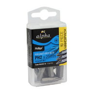 Alpha Phillips Insert Bit 2 x 25mm Handipack (10)