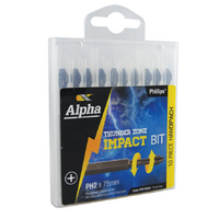 Alpha Phillips Drive Bit 2 x 50mm Handipack (10)