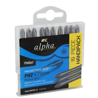 Alpha Phillips Drive Bit 2 x 75mm Handipack (10)