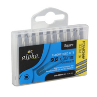 Alpha Square Drive Bit 3 x 50mm Handipack (10)